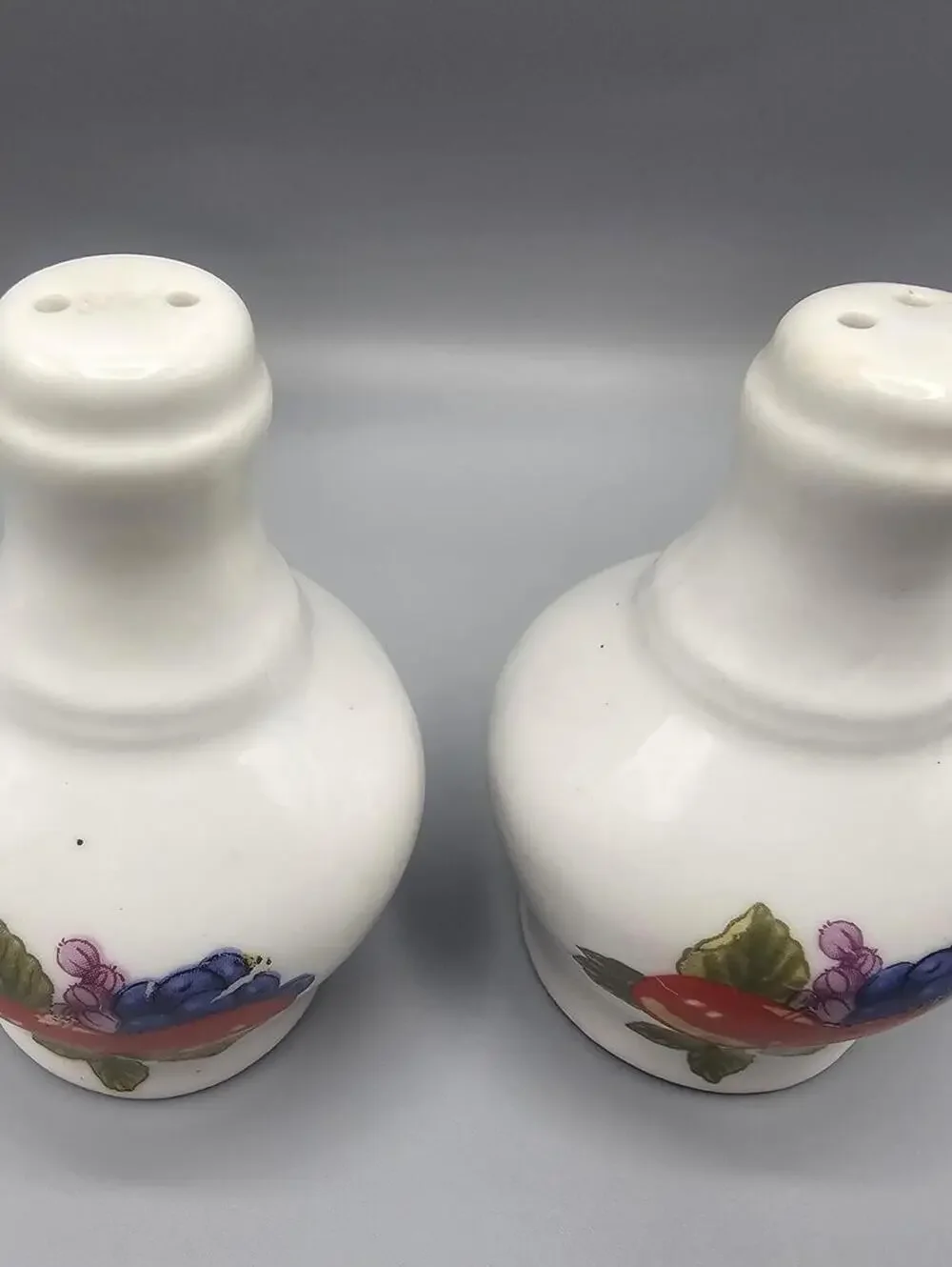 Vintage Ceramic Salt and Pepper Shakers with Fruit Design